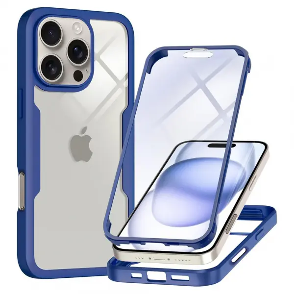 Husa pentru Apple iPhone 16 Pro, Techsuit, ColorVerse 360, Albastra
