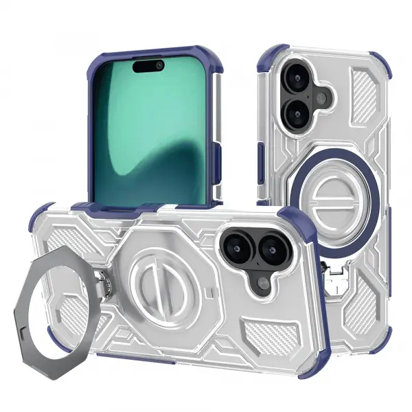 Husa pentru Apple iPhone 16, Techsuit, Carbon Shield Pro, Albastra
