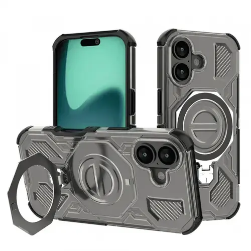 Husa pentru Apple iPhone 16, Techsuit, Carbon Shield Pro, Neagra Deschisa