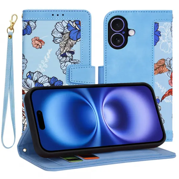 Husa pentru Apple iPhone 16, Techsuit, FlipCraft, Bleu