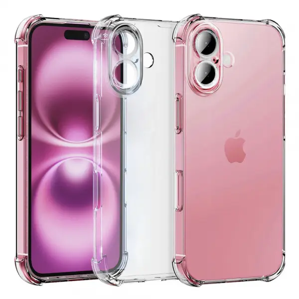 Husa pentru Apple iPhone 16, Techsuit, Shockproof Clear, Transparenta