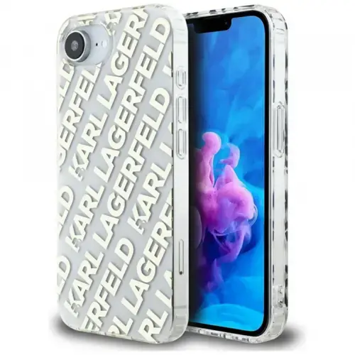 Husa pentru Apple iPhone 16e, Karl Lagerfeld, IML Luxury Gold Fullover Logo, Aurie