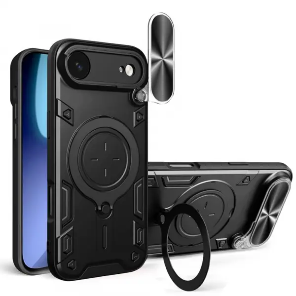 Husa pentru Apple iPhone 17 Air, Techsuit, CamGuard Pro, Neagra