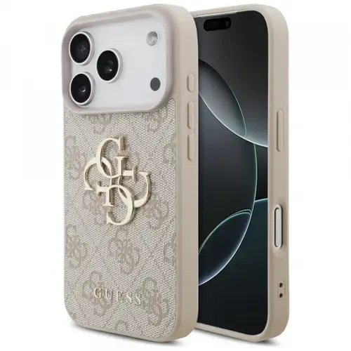 Husa pentru Apple iPhone 17 Pro, Guess, 4G Big Logo (Roz)