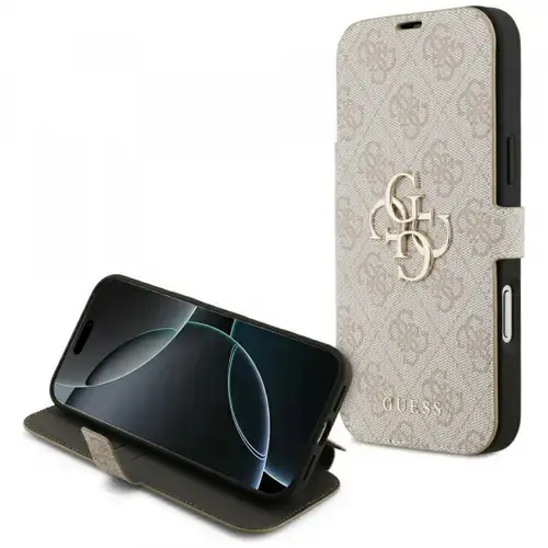 Husa pentru Apple iPhone 17 Pro, Guess, 4G Metal Logo, Roz