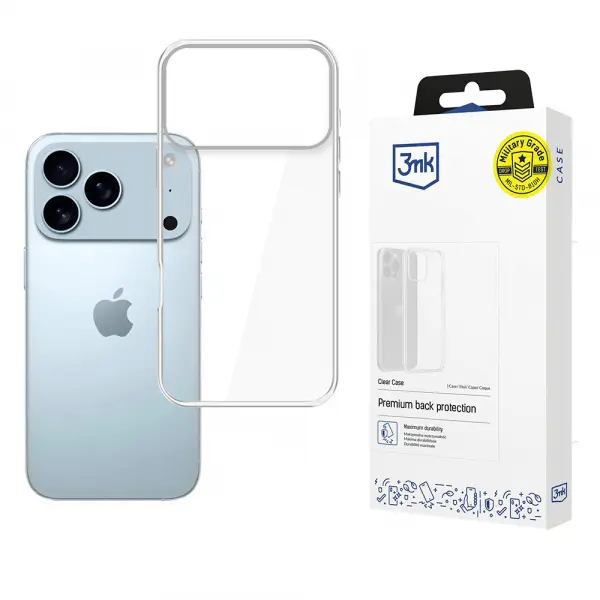 Husa pentru Apple iPhone 17 Pro Max, 3MK, Clear, Transparenta