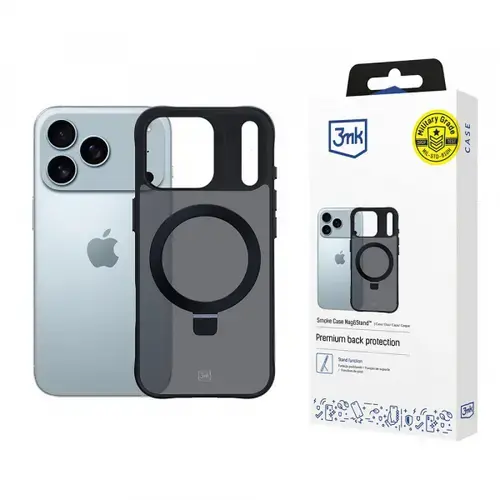 Husa pentru Apple iPhone 17 Pro Max, 3MK, Smoke MagStand, Neagra