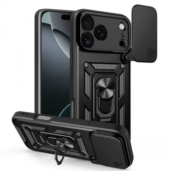 Husa pentru Apple iPhone 17 Pro Max, Techsuit, CamShield, Neagra