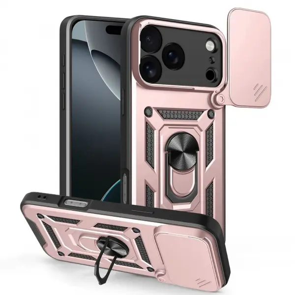 Husa pentru Apple iPhone 17 Pro Max, Techsuit, CamShield, Roz