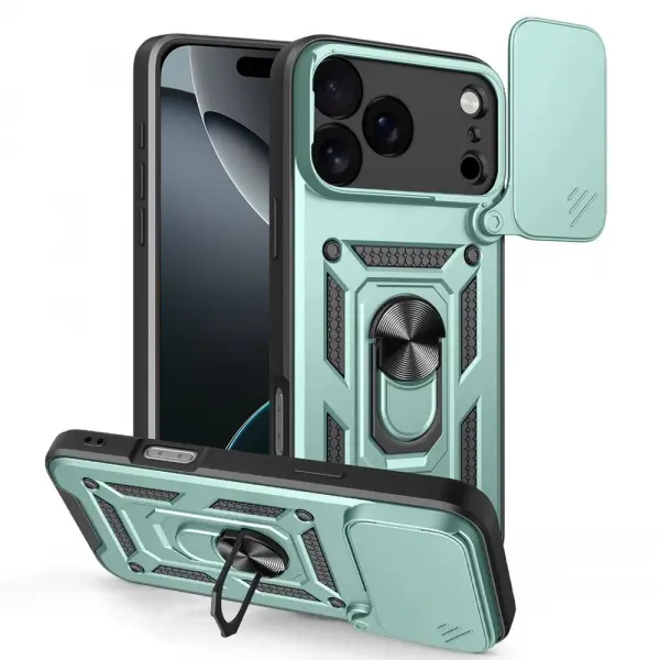 Husa pentru Apple iPhone 17 Pro Max, Techsuit, CamShield, Verde