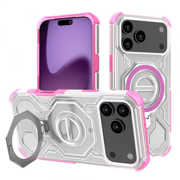 Husa pentru Apple iPhone 17 Pro Max, Techsuit, Carbon Shield Pro, Roz
