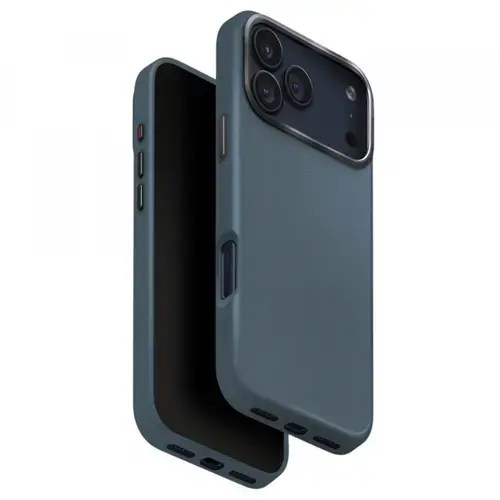 Husa pentru Apple iPhone 17 Pro Max, UNIQ, Lyden Leatherette, Albastra