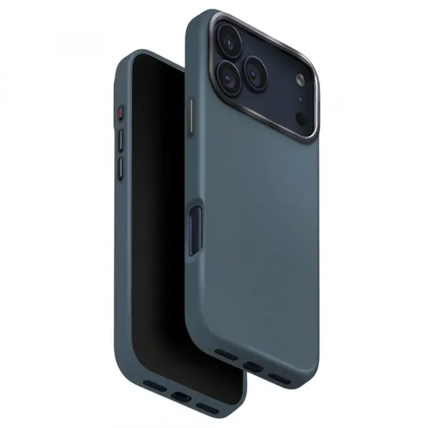 Husa pentru Apple iPhone 17 Pro Max, UNIQ, Lyden Leatherette, Albastra