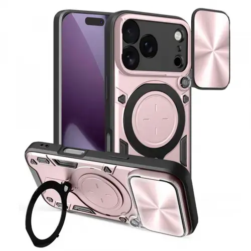 Husa pentru Apple iPhone 17 Pro, Techsuit, CamGuard Pro, Roz Aurie