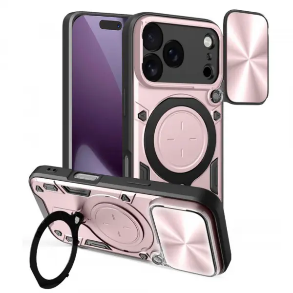 Husa pentru Apple iPhone 17 Pro, Techsuit, CamGuard Pro, Roz Aurie