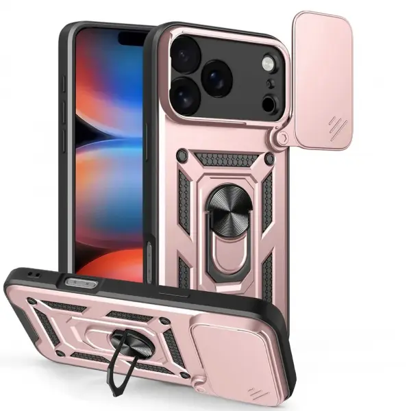 Husa pentru Apple iPhone 17 Pro, Techsuit, CamShield, Roz