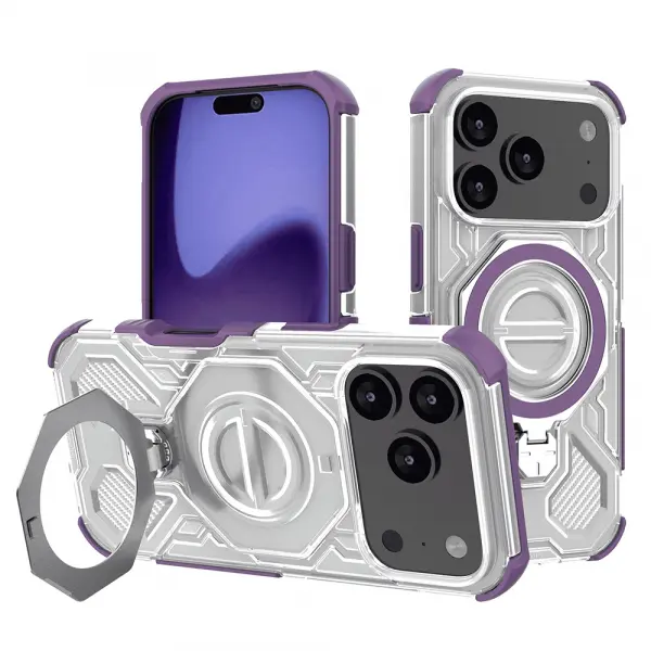 Husa pentru Apple iPhone 17 Pro, Techsuit, Carbon Shield Pro, Mov