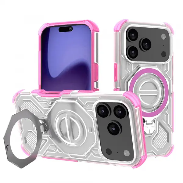Husa pentru Apple iPhone 17 Pro, Techsuit, Carbon Shield Pro, Roz