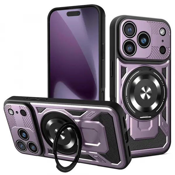 Husa pentru Apple iPhone 17 Pro, Techsuit, RuggedCam, Mov