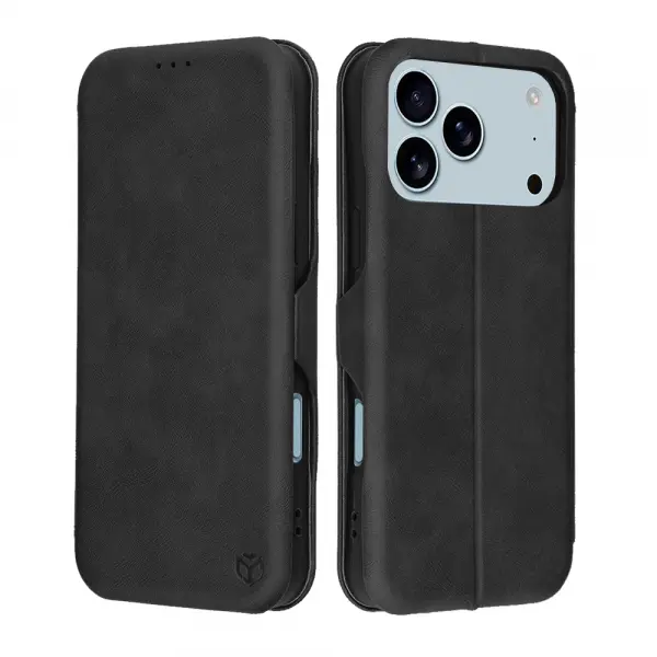 Husa pentru Apple iPhone 17 Pro, Techsuit, Safe Wallet Plus, Neagra
