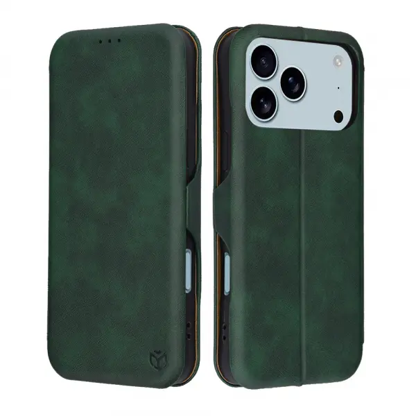 Husa pentru Apple iPhone 17 Pro, Techsuit, Safe Wallet Plus, Verde