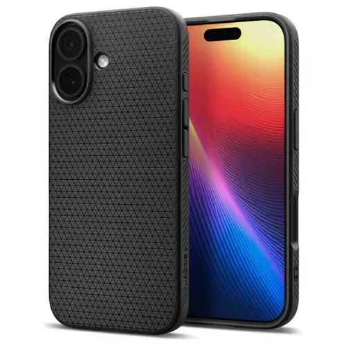 Husa pentru Apple iPhone 17, Spigen, Liquid Air, Neagra Mata
