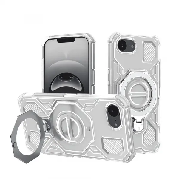 Husa pentru Apple iPhone 17e / 16e, Techsuit, Carbon Shield Pro, Alba