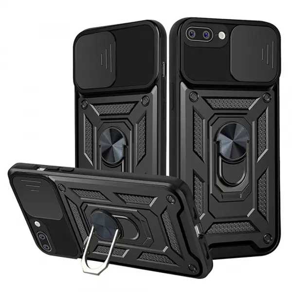 Husa pentru Apple iPhone 8 Plus / 7 Plus, Techsuit, CamShield, Neagra