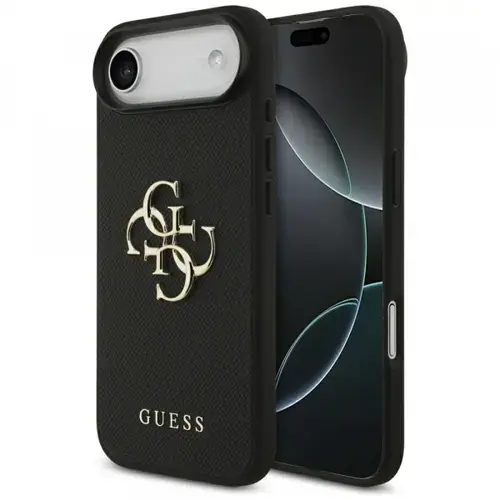 Husa pentru Apple iPhone Air, Guess, 4G Grained Big and Classic Logo, Neagra