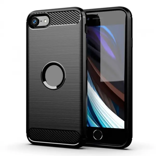 Husa pentru Apple iPhone SE (2022) / SE (2020) / 8, Carbon, Neagra