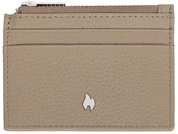 Husă pentru cărți Zippo Signature - RFID protecție, cu fermoar, bej