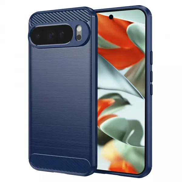 Husa pentru Google Pixel 9 Pro XL, Techsuit, Carbon, Albastra