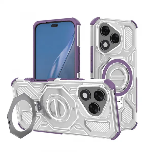Husa pentru Honor 400 Lite, Techsuit, Carbon Shield Pro, Mov