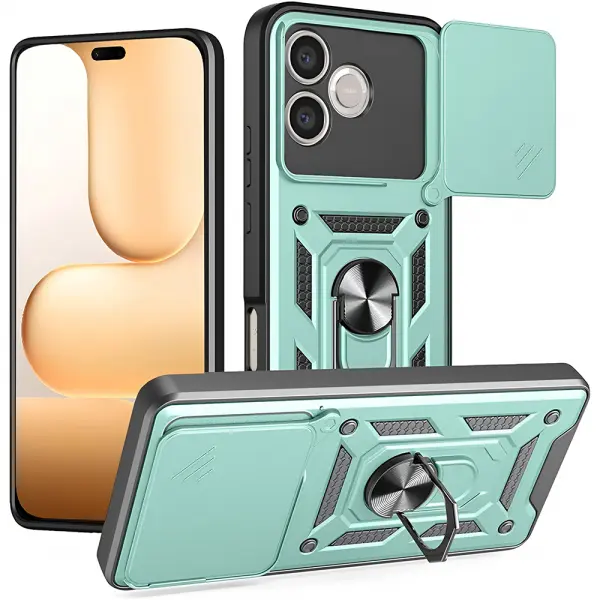 Husa pentru Honor 600 Lite, Techsuit, CamShield, Verde