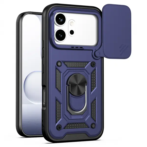 Husa pentru Honor 600 Pro / 600, Techsuit, CamShield, Albastra