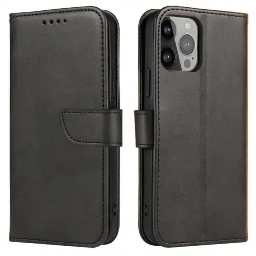 Husa pentru Honor 600 Pro, OEM, Marva Wallet, Neagra