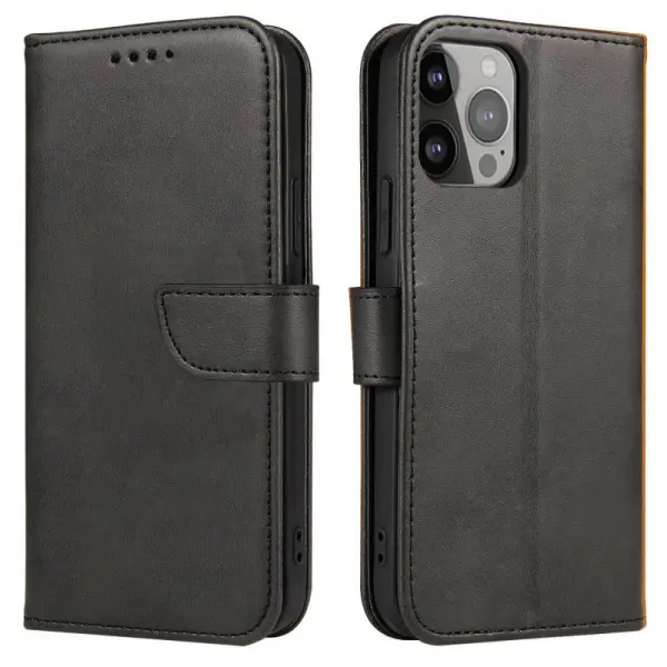 Husa pentru Honor 600 Pro, OEM, Marva Wallet, Neagra