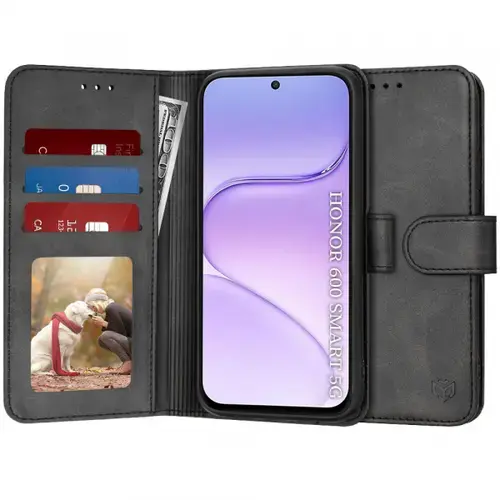 Husa pentru Honor 600 Smart, Techsuit, Diary Book, Neagra