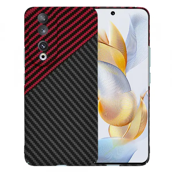 Husa pentru Honor 90, Techsuit, Carbonite FiberShell, Neagra Rosie