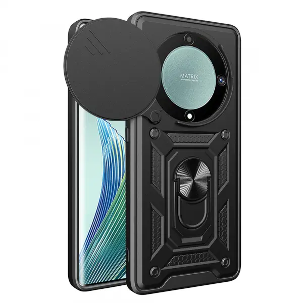 Husa pentru Honor Magic5 Lite, Techsuit, CamShield, Neagra