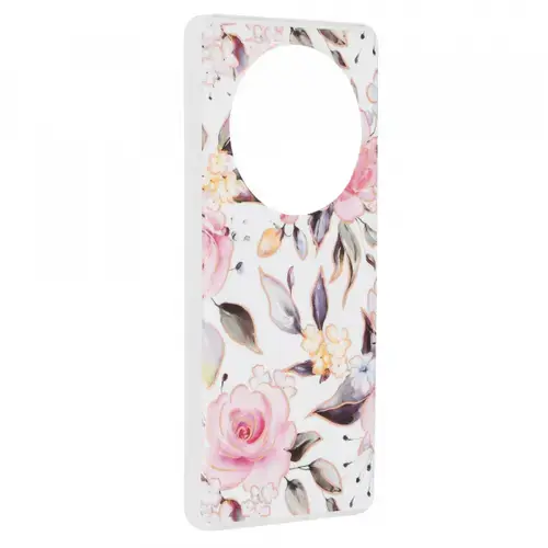 Husa pentru Honor Magic6 Lite, Techsuit, Marble, Alba