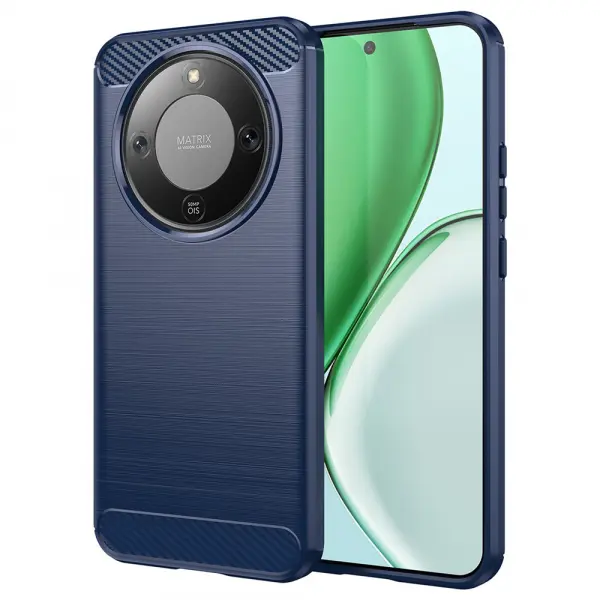 Husa pentru Honor Magic8 Lite, Techsuit, Carbon, Albastra