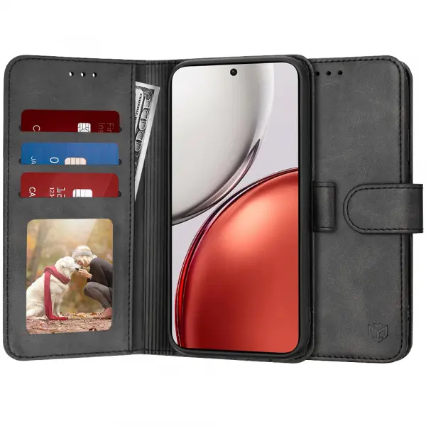 Husa pentru Honor Magic8 Lite, Techsuit, Diary Book, Neagra