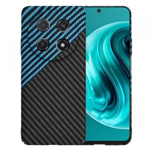 Husa pentru Huawei nova 13i / nova 12i, Techsuit, Carbonite FiberShell, Neagra Bleu