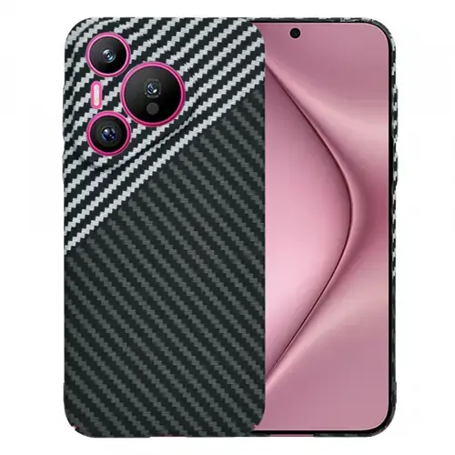 Husa pentru Huawei Pura 70, Techsuit, Carbonite FiberShell, Neagra Gri