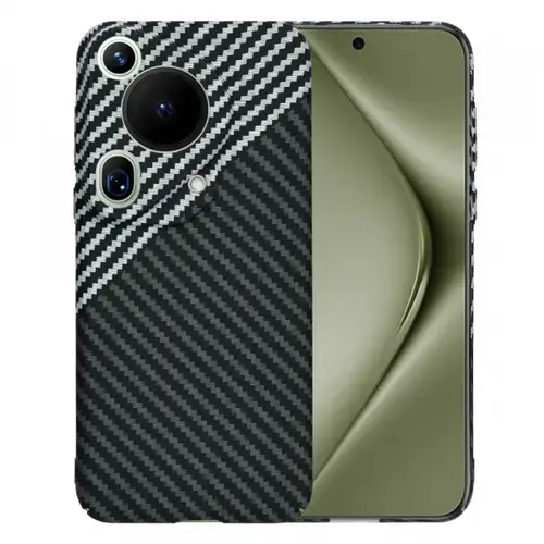 Husa pentru Huawei Pura 70 Ultra, Techsuit, Carbonite FiberShell, Neagra Gri