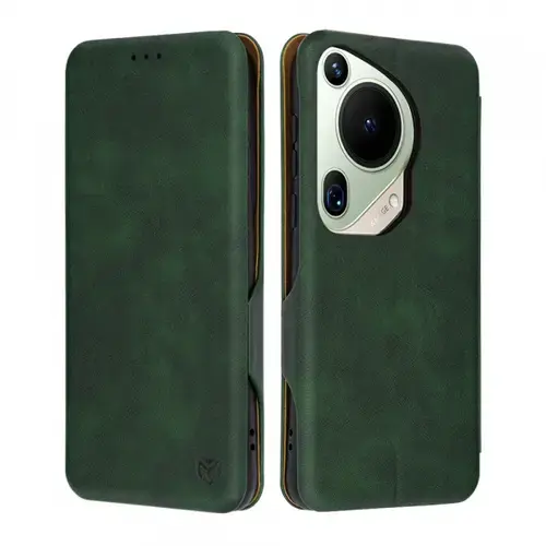 Husa pentru Huawei Pura 70 Ultra, Techsuit Safe Wallet Plus (Verde)