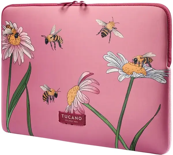 Husă pentru laptop Tucano - Schizzo, MacBook Air 15''/Laptop 13''-14'', roz Bees