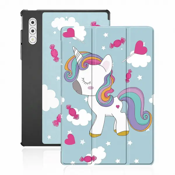 Husa pentru Lenovo Yoga Tab Plus, Techsuit, FoldPro Unicorn, Multicolor