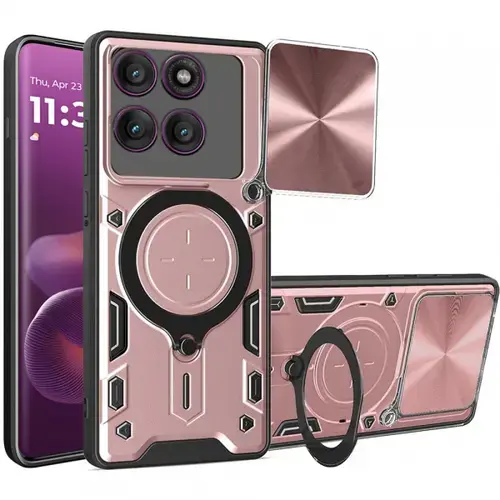 Husa pentru Motorola Edge 60 Pro, Techsuit, CamGuard Pro, Roz Aurie
